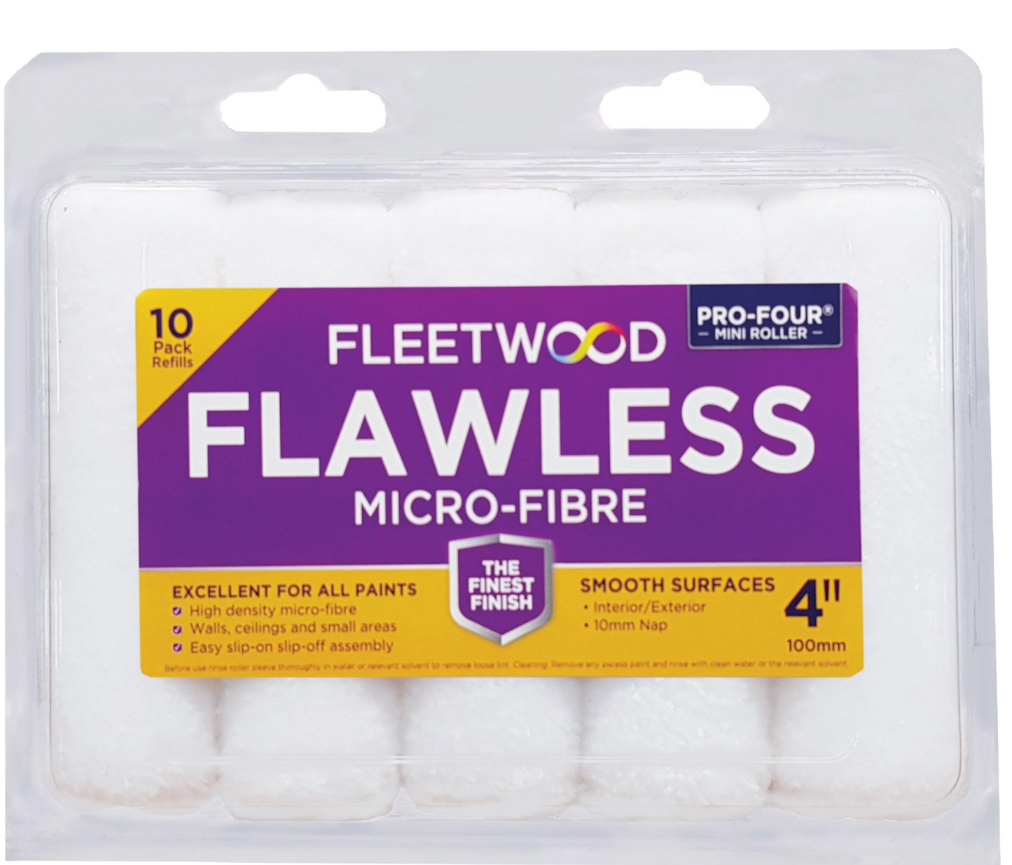 Funda de microfibra impecable de 4 pulgadas 5mm