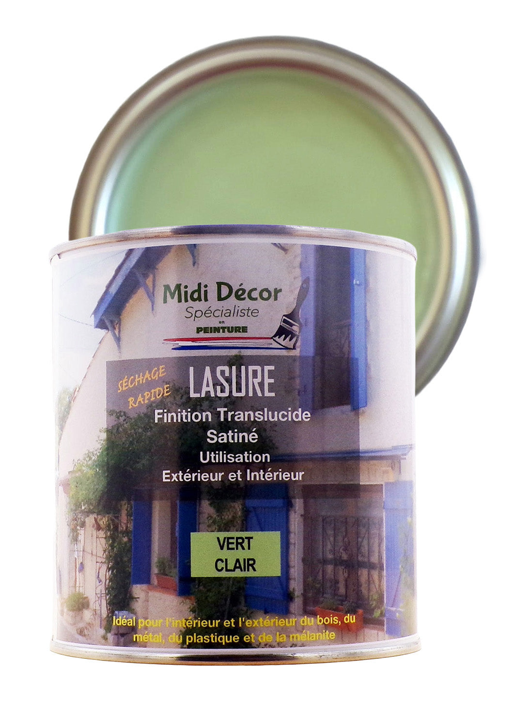 Peinture lasure colorée