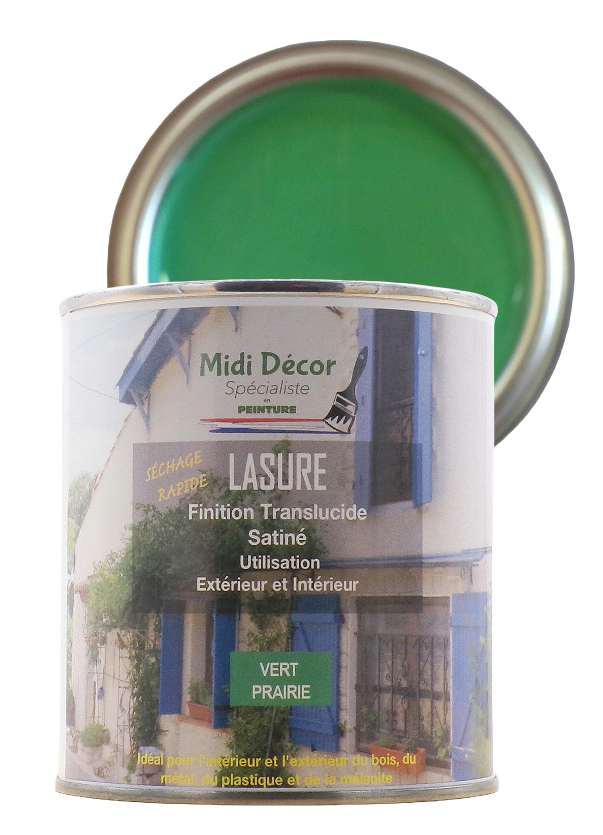Peinture lasure colorée