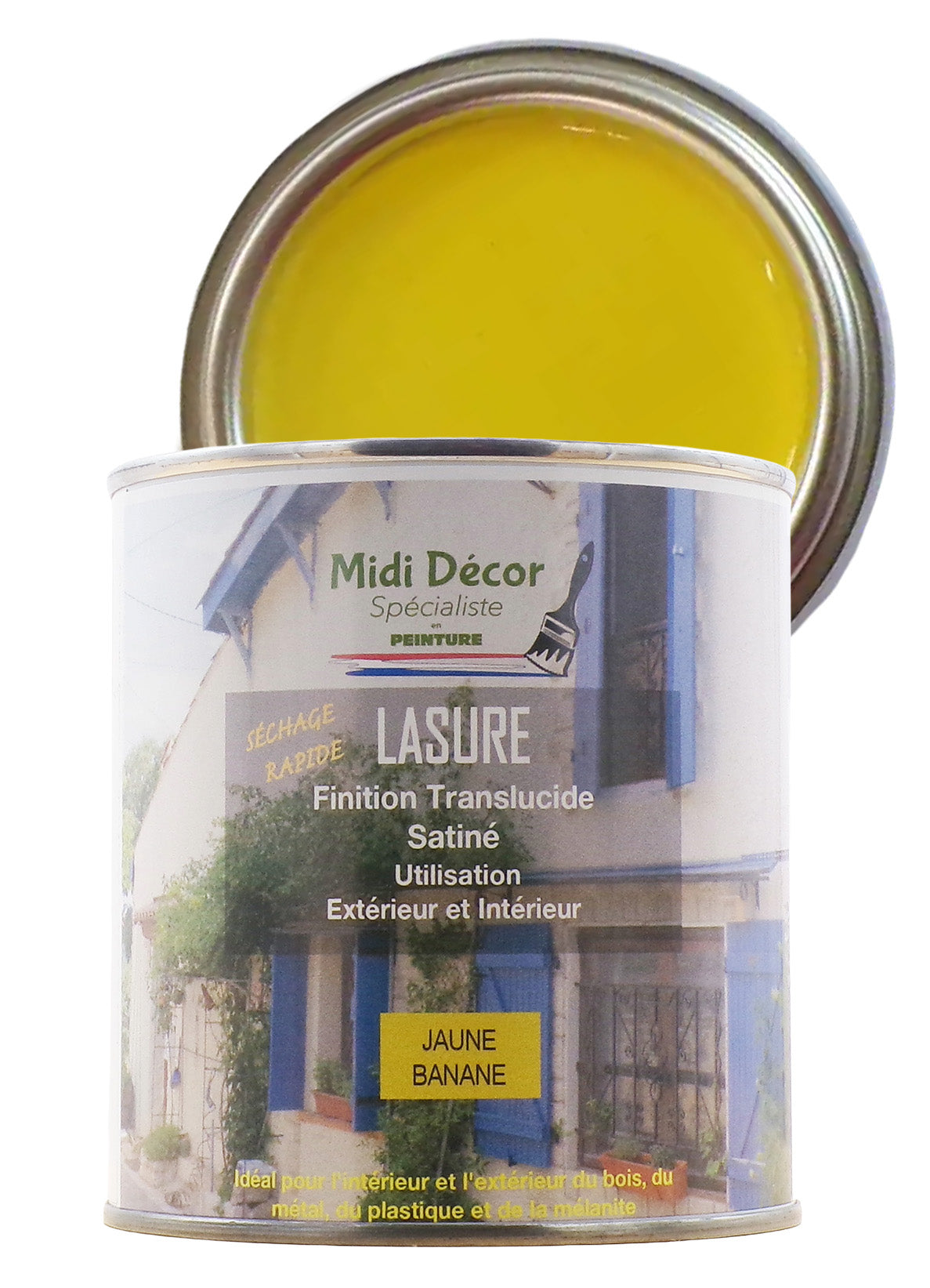 Peinture lasure colorée