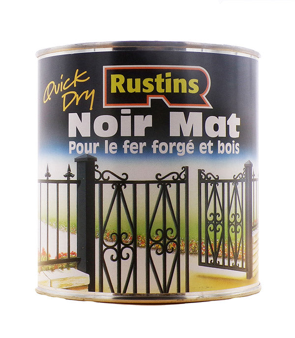Peinture noire mate pour métal et bois