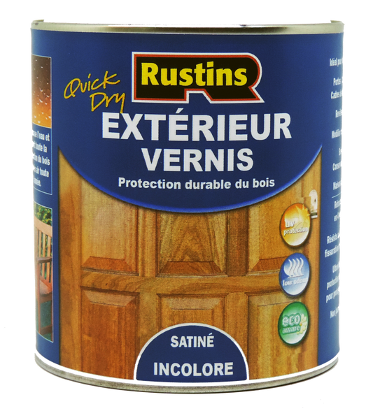 Vernis satiné transparent pour extérieur et intérieur